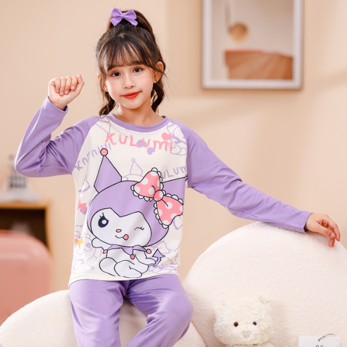 Kuromi Pyjamas Kids Girl Pajamas O Neck Pyjama for Kids Girl Sleepwear baju kanak kanak perempuan Shopee Singapore