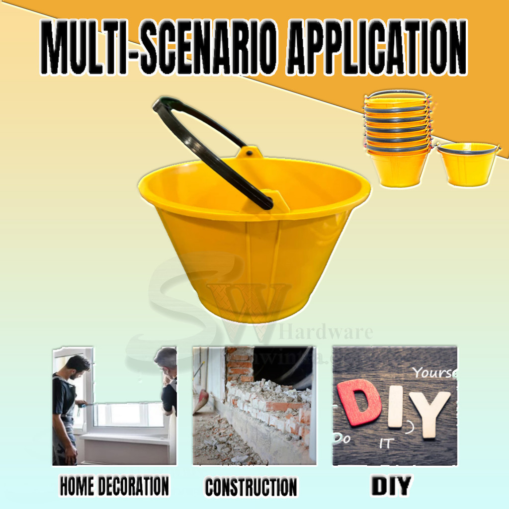 HEAVY DUTY HIgh Quality Cement Pail With PLASTIC Handle / Baldi Simen ...
