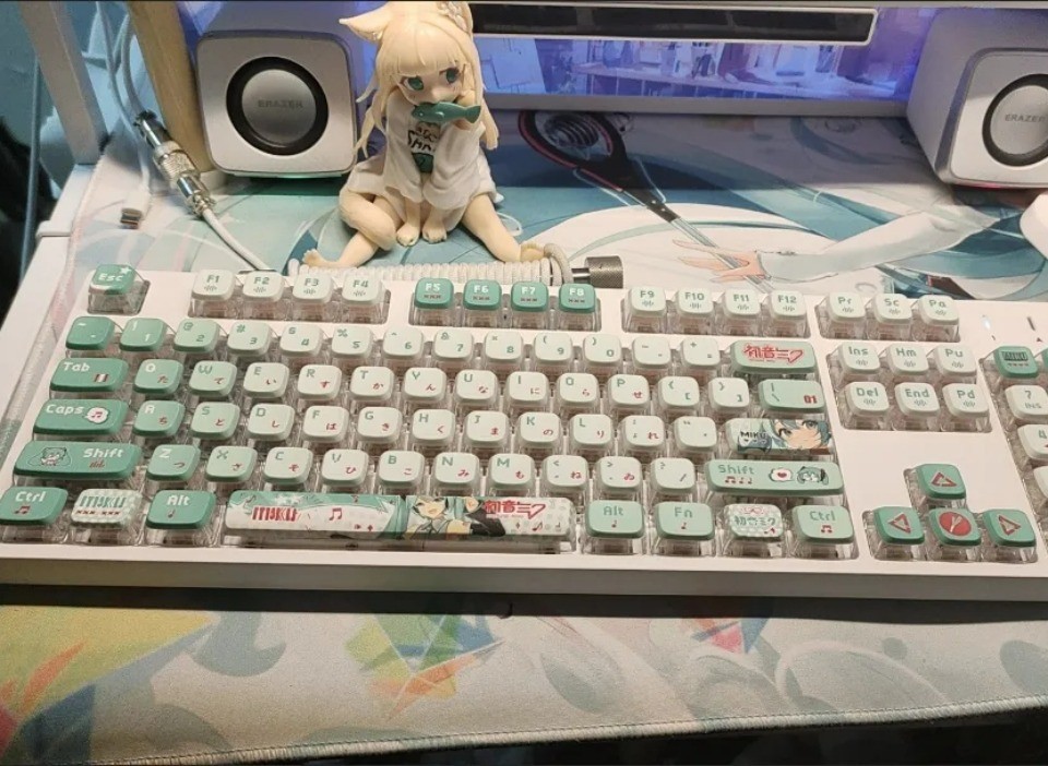 Hatsune Miku Keycap 120 Keys OEM Profile PBT PC Dye Sublimation ...