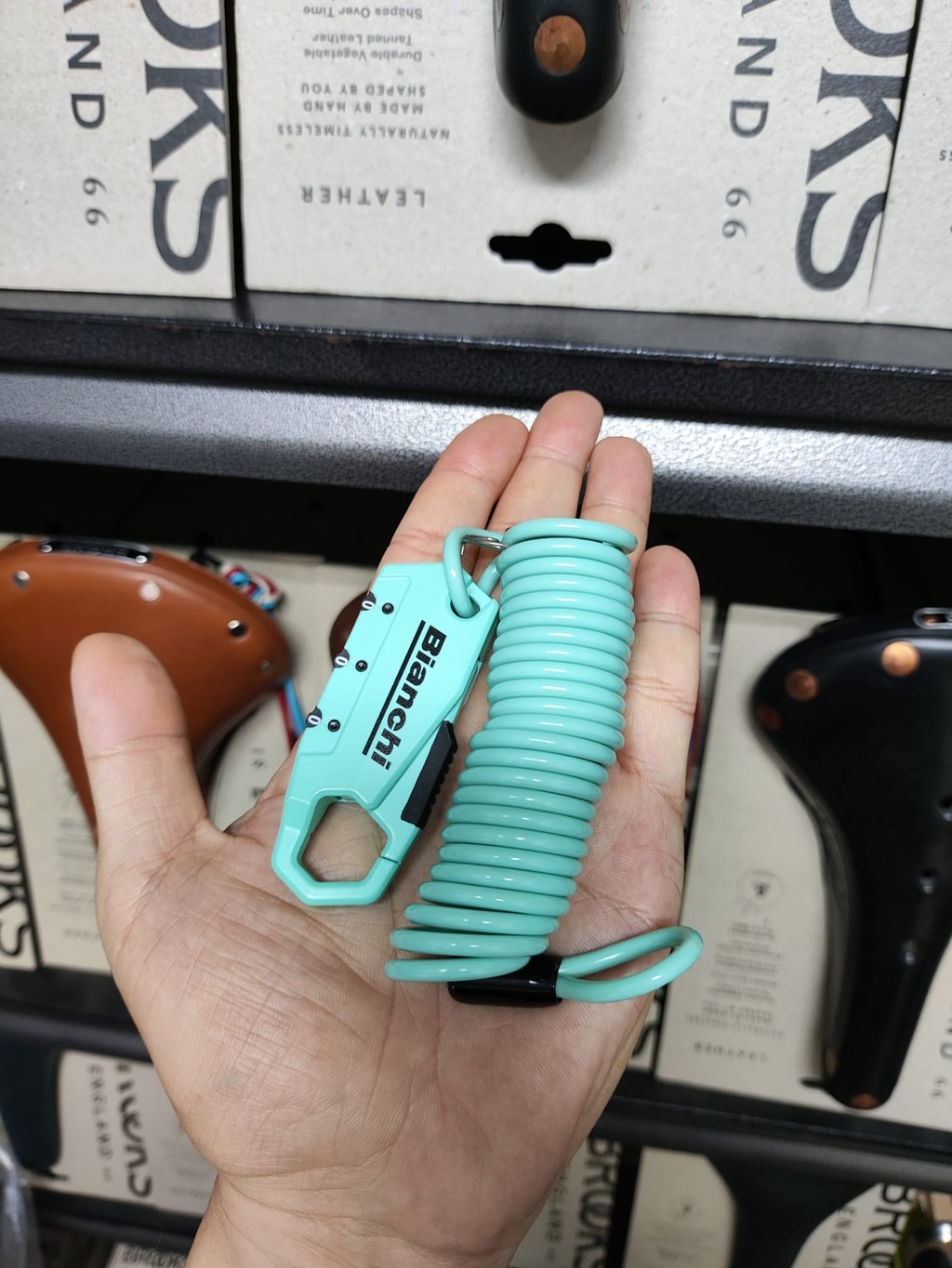 🎁Free Gift included Bianchi Compact Steel Spring Lock for Bicycle ...