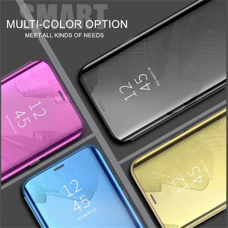 Mirror Leather Cases For Xiaomi Redmi Note 13 12 11 10 9 8 Pro Plus ...