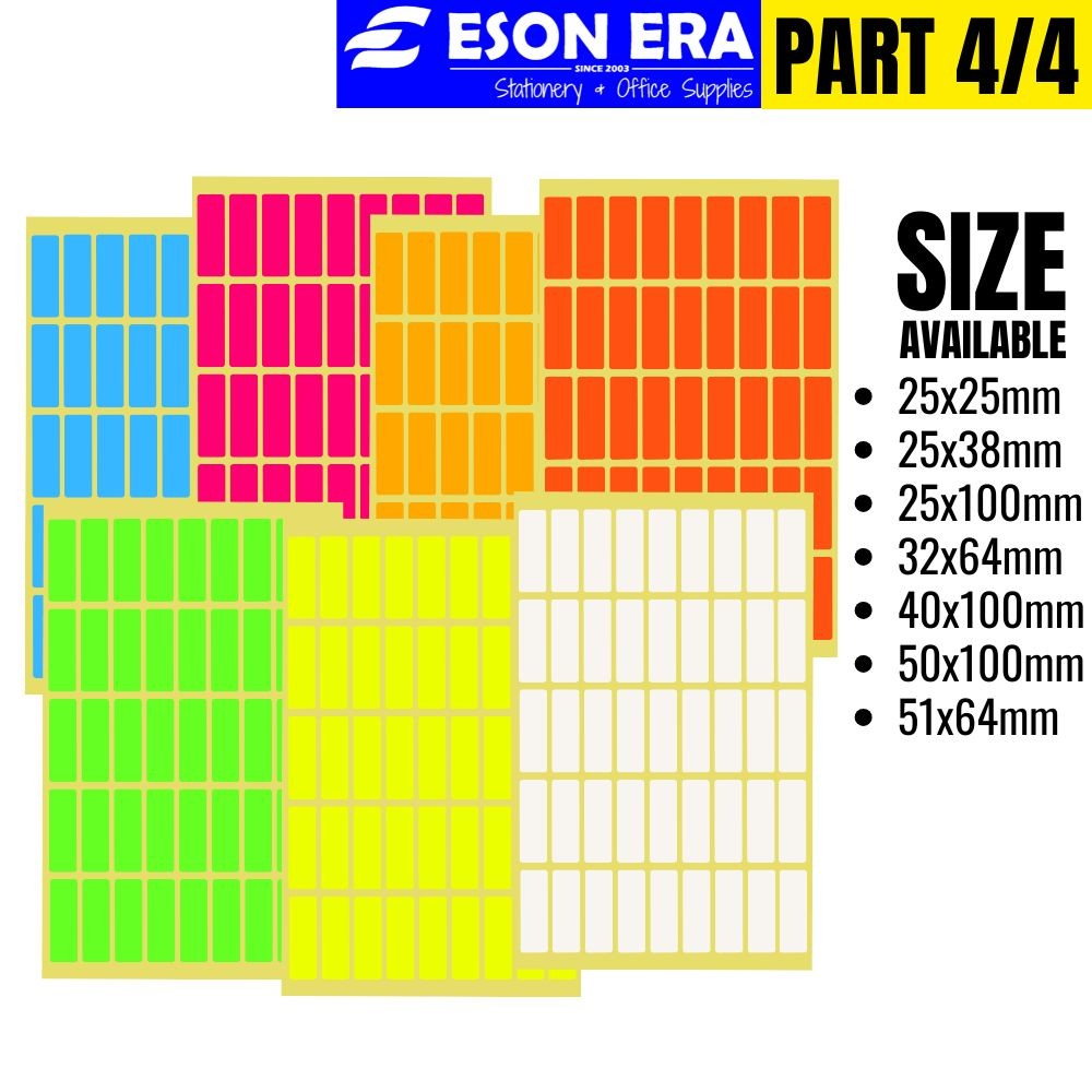 [Part 4/4] Square Self Adhesive Label Sticker 10sheets/pack Sticker ...