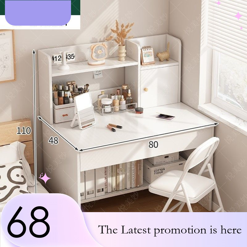 Desk TT Computer Study Desk Drawer And Bookcase Desktop Solid Wood ...