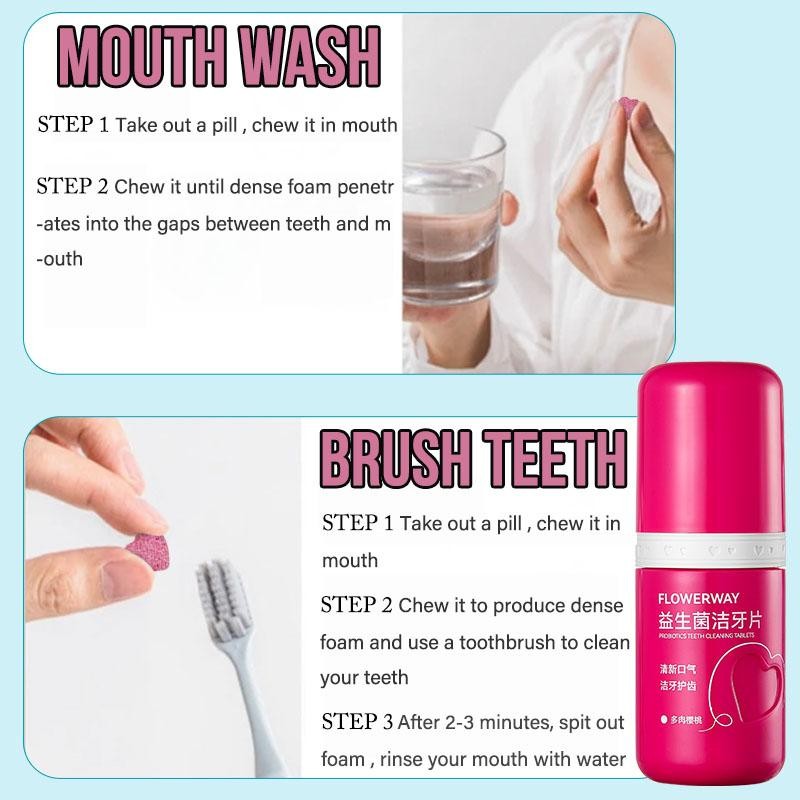 Oral Probiotic Cleansing Tablets for Fresh Breath and Clean Teeth ...