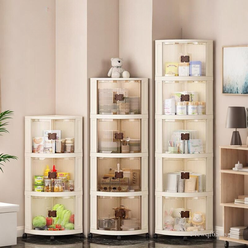 Double Door Foldable And Movable Triangular Storage Cabinet For Snacks ...