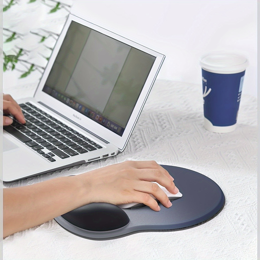 Ergonomic Non-Slip Rubber Base Mouse Pad with Wrist Rest - Comfortable ...