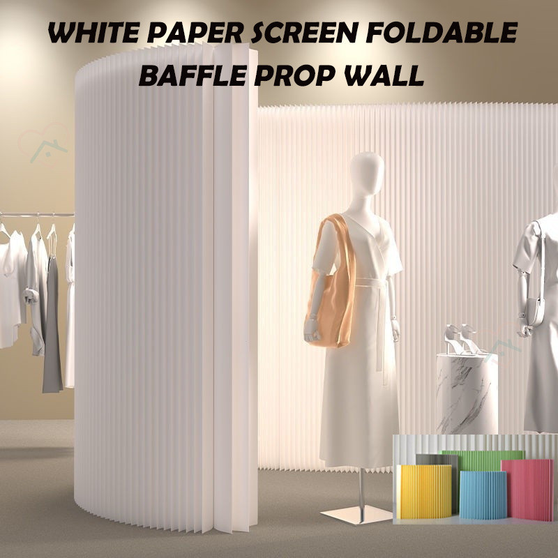 FF White Paper Screen Office Paron Board Clothing Store Foldable Baffle ...