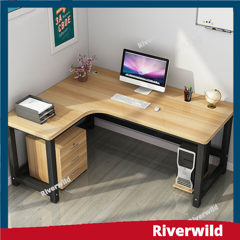 Computer Table Desktop L-Shaped Study Table Corner Desk Large ...