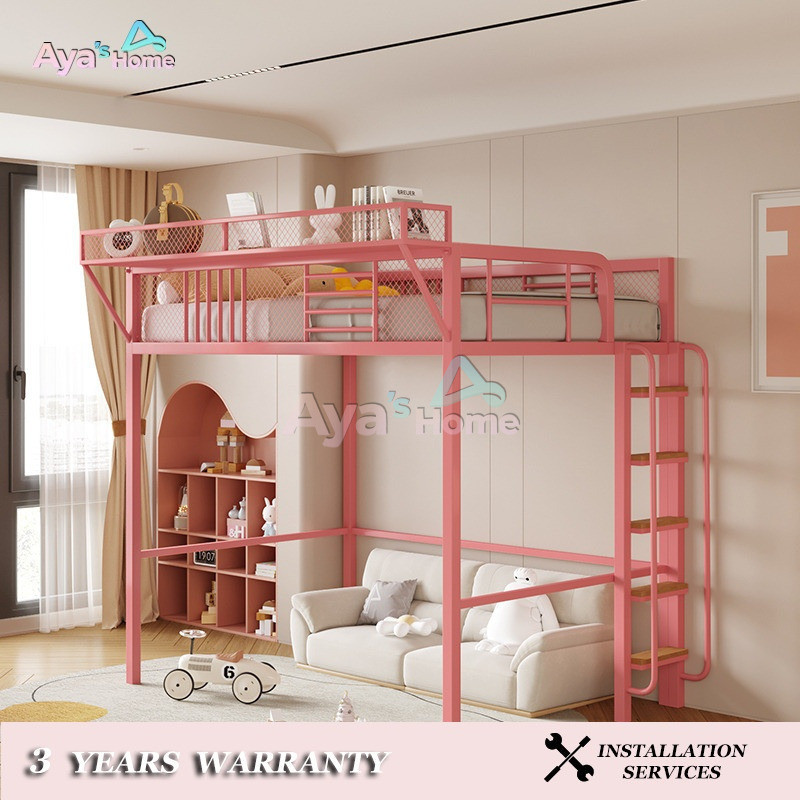 Aya Loft Bed Iron Bedroom Second Floor Upper Duplex Second Floor Bed ...