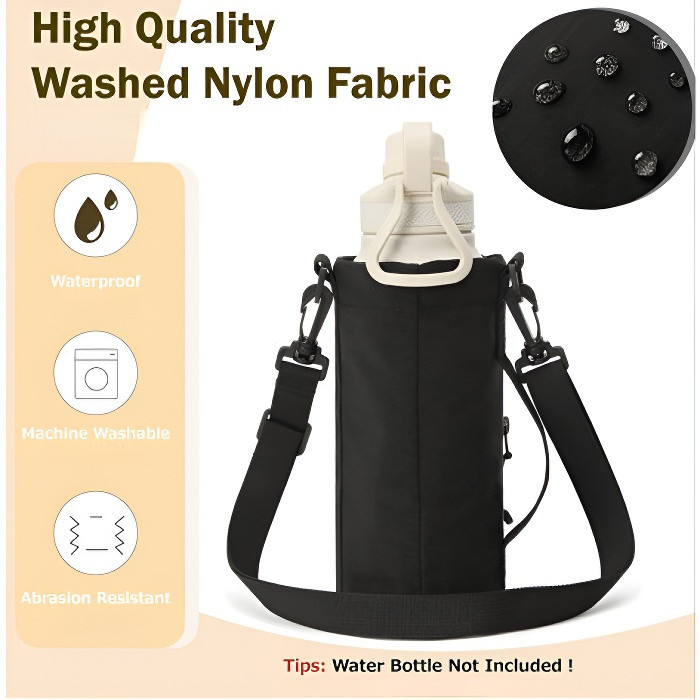 Water Bottle Carrier Bag With Phone Pocket For Stanley 40oz Tumbler Water Bottle Holder Pouch With Adjustable Shoulder Strap And Carabiner Stanley Cup Accessories For Hiking Travelling Camping Price In UAE - View #10