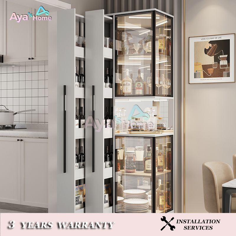 Display Cabinet Glass Corner Display Home Living Room Against The Wall ...