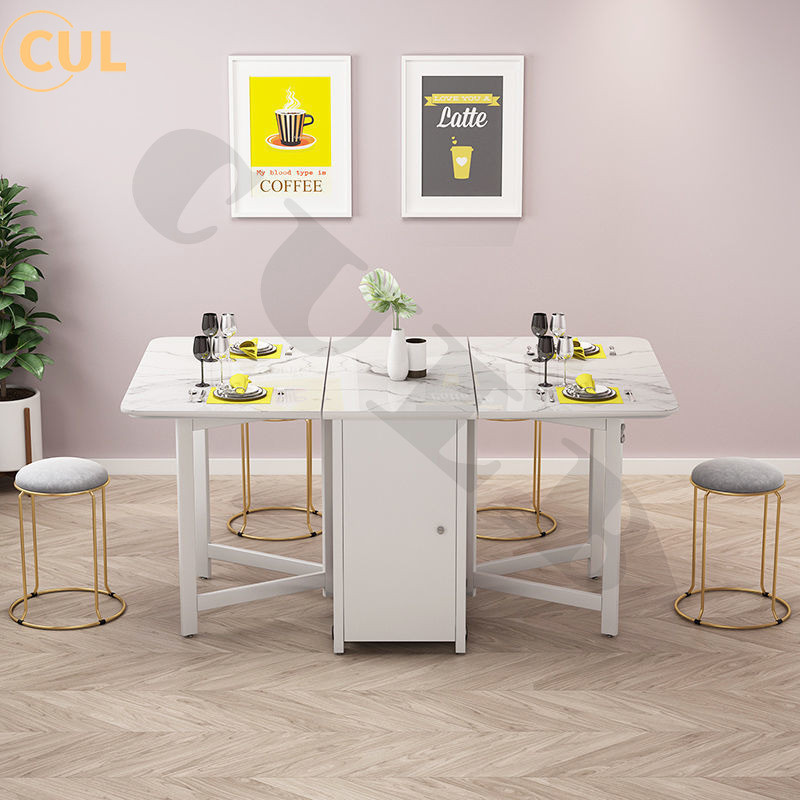 Dining Table Folding Table And Chair Combination Movable Folding Small ...