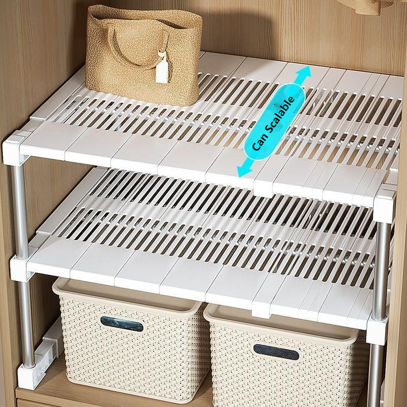 【Ready Stock】Wardrobe Layer Partition, Wide Extendable Storage Rack ...