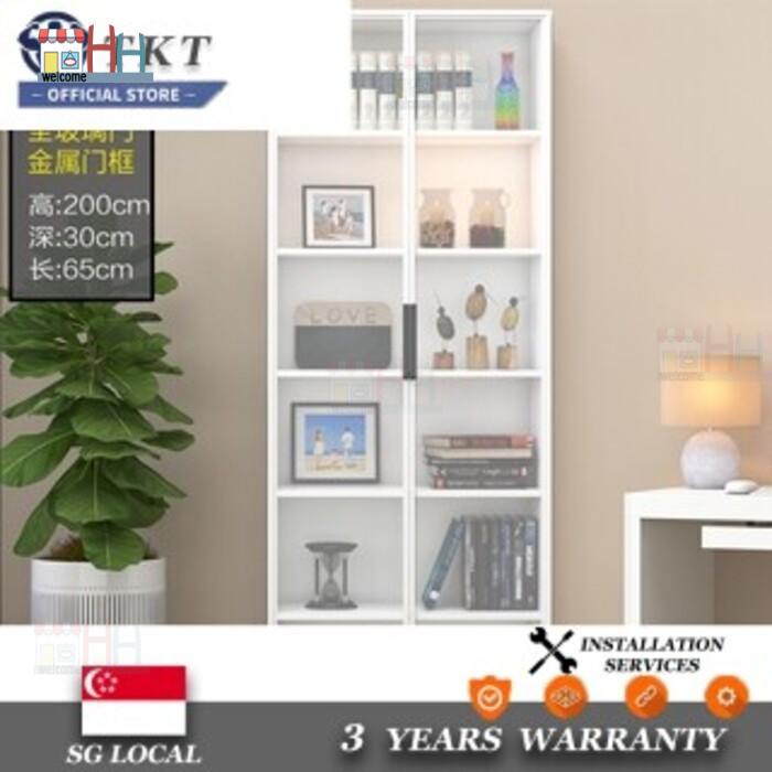 Glass European Rack Bookcase With Storage Door Bookcase Bookshelf ...