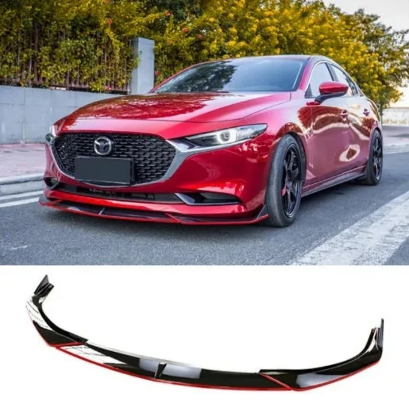 3-Piece Carbon Look Front Bumper Lip Spoiler Kit – Fits 2019-2021 Nissan Altima 2 thumbnail image