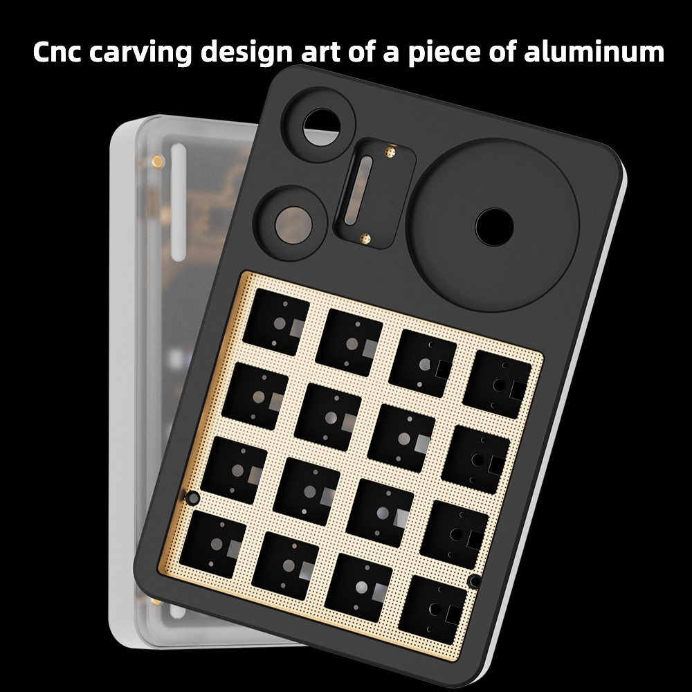 MMD KM16Pro Tri-mode CNC Aluminum Mechanical Keypad Bluetooth wireless ...
