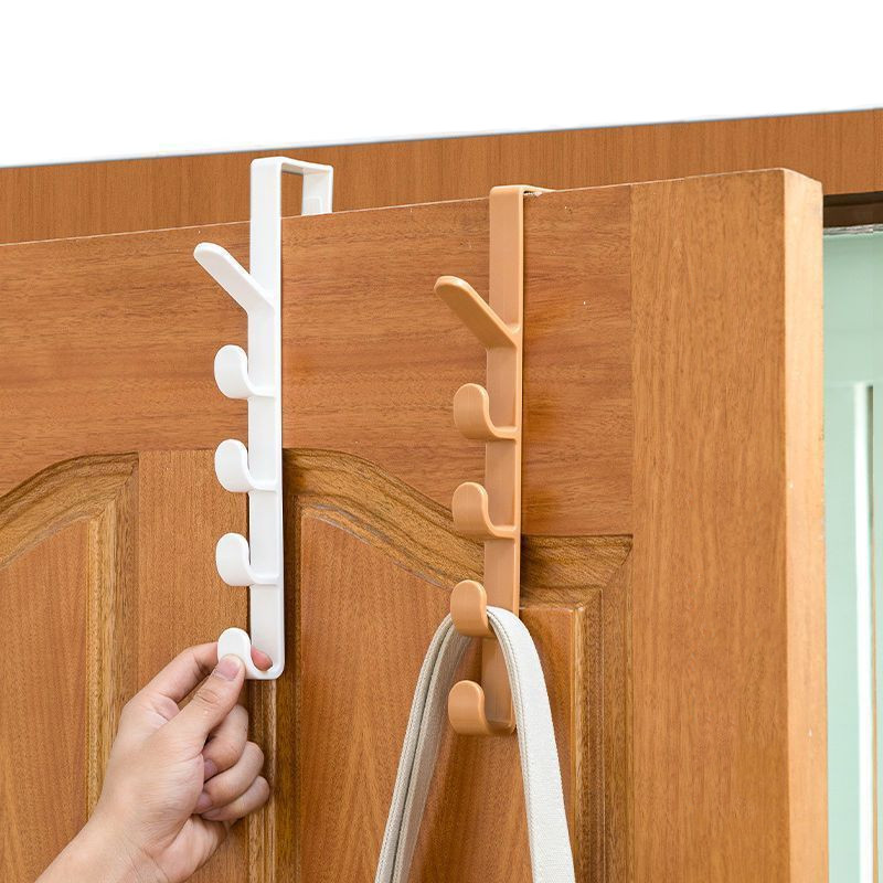 Multifunctional 5 Hooks Back Door Hanger Clothes Hat Belt Hanging Rack ...
