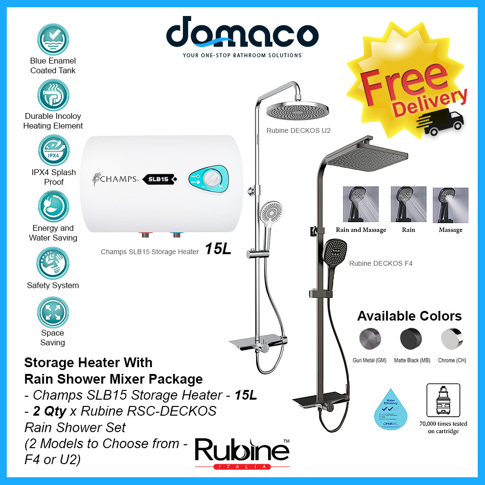 Champs SLB15 Storage Heater 15L With Rubine RSC-DECKOS F4 or U2 Rain ...