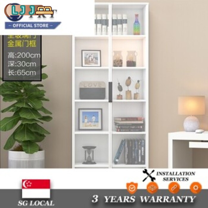 Glass European Rack Bookcase With Storage Door Bookcase Bookshelf ...
