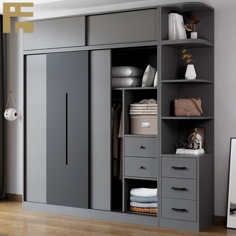 M·O Wardrobe Sliding Door Wardrobe Home Bedroom Storage Cabinet ...