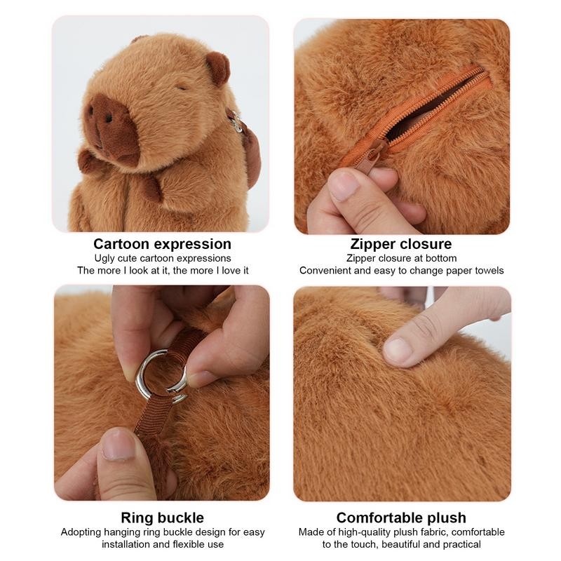 Capibala car tissue box hanging belt network red Capybara car paper box ...