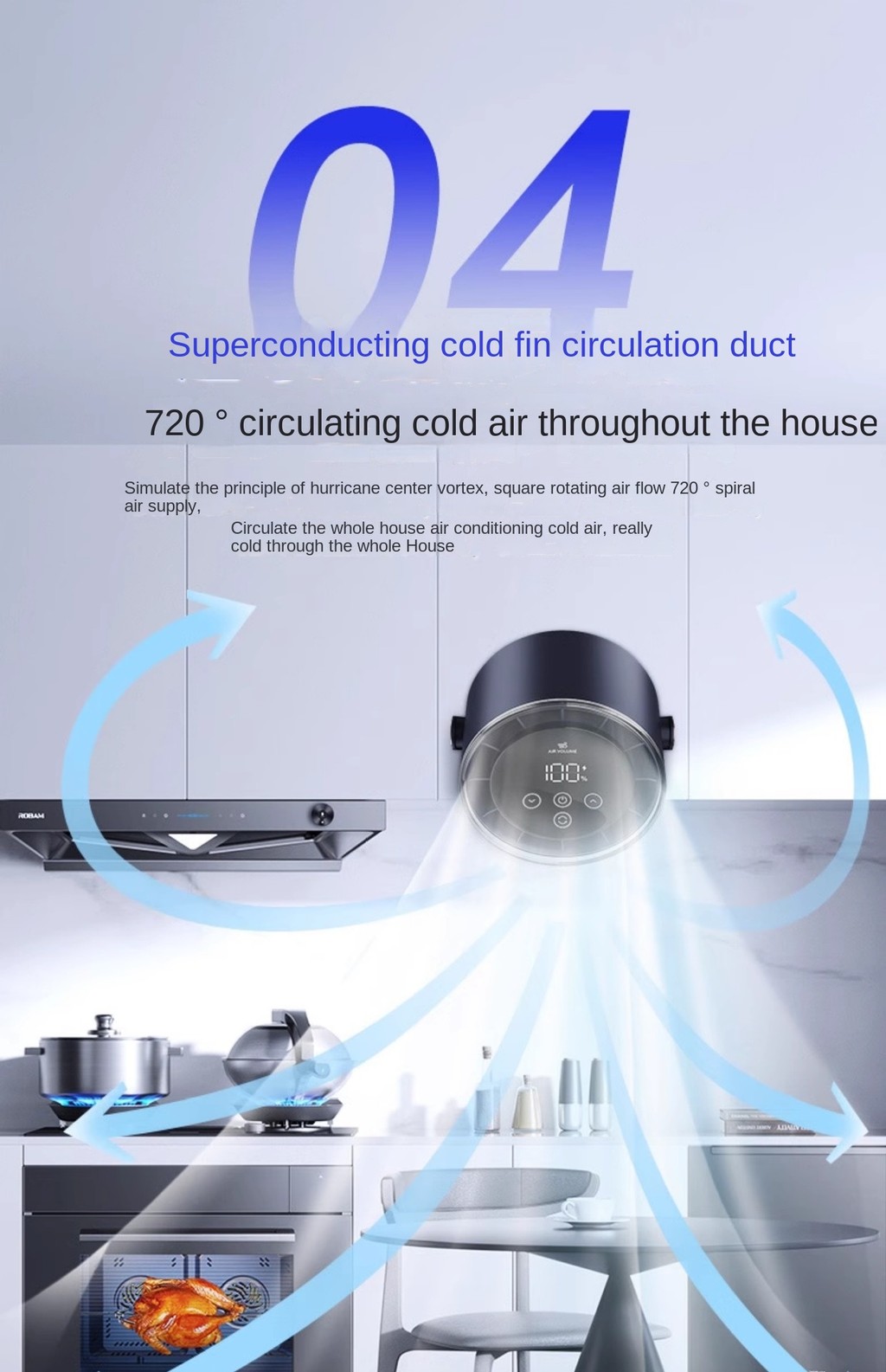 Leiter Rechargeable Clip Fan Auto Rotate Fan Portable Fan Strong Wind ...