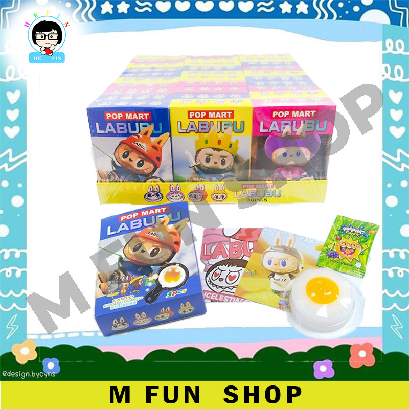 30 Pcs Rabubu Egg Flavoured Jelly (Telur /Lollipop+Popping /Gummy ...