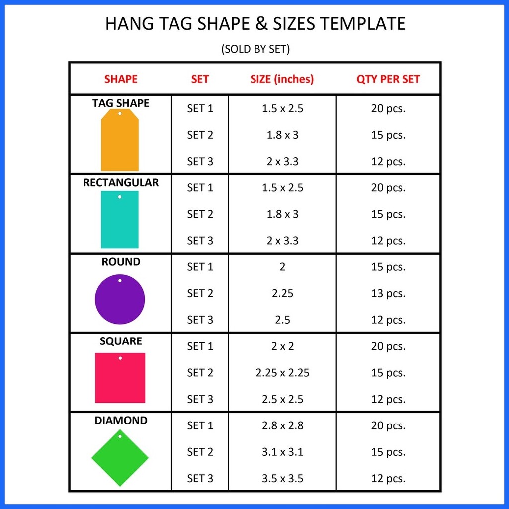 ∆ Hang Tag Print with Own Design | Tag Shape Rectangular Square Round ...