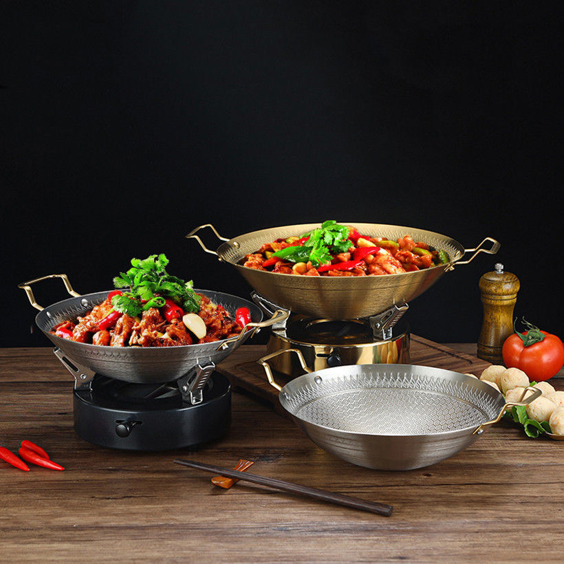 Korean-Style Stainless Steel Honeycomb Wok Stewed Pot Hot Pot ...