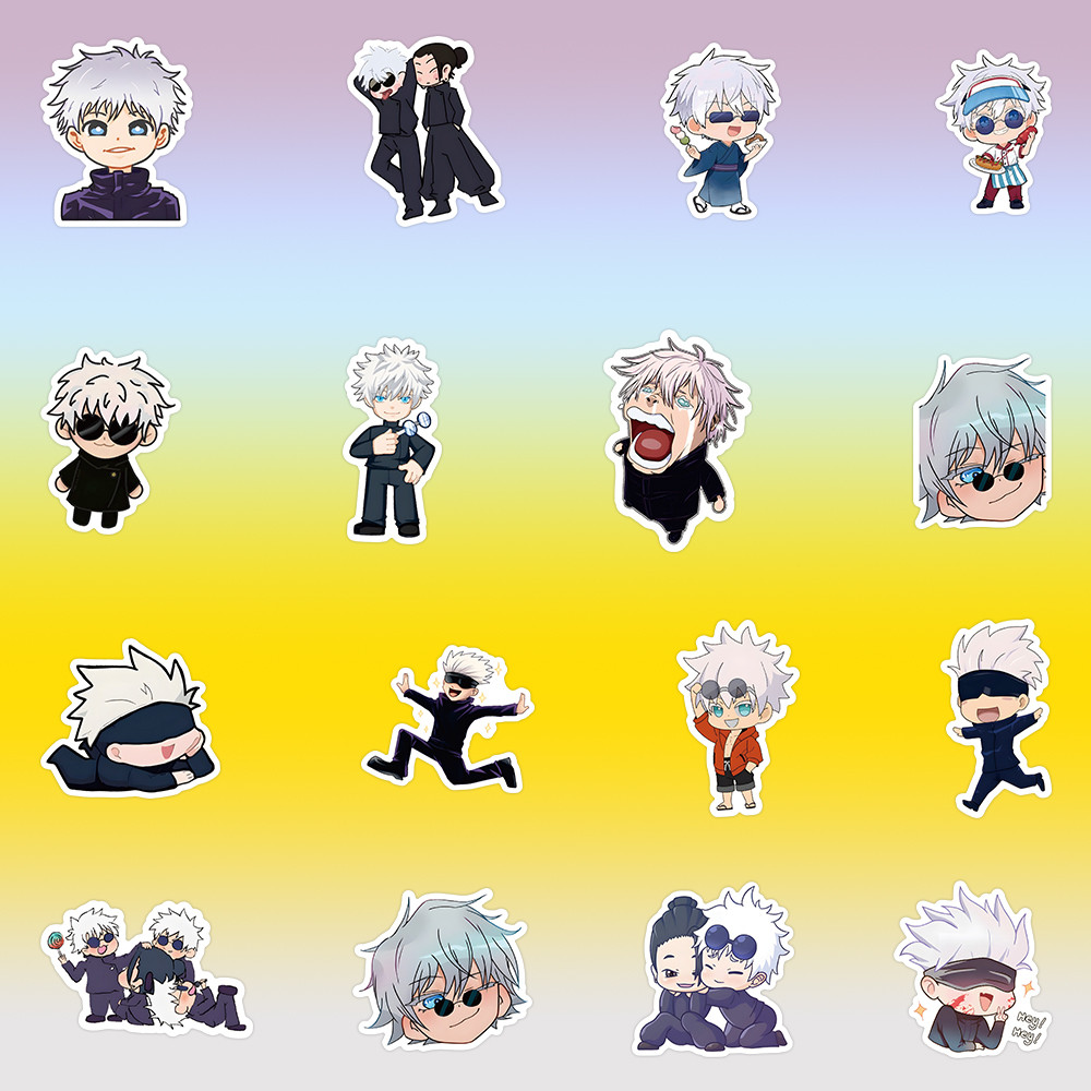 60Pcs Chibi Gojo Satoru Sticker Set - Anime Character Decor for Fans ...