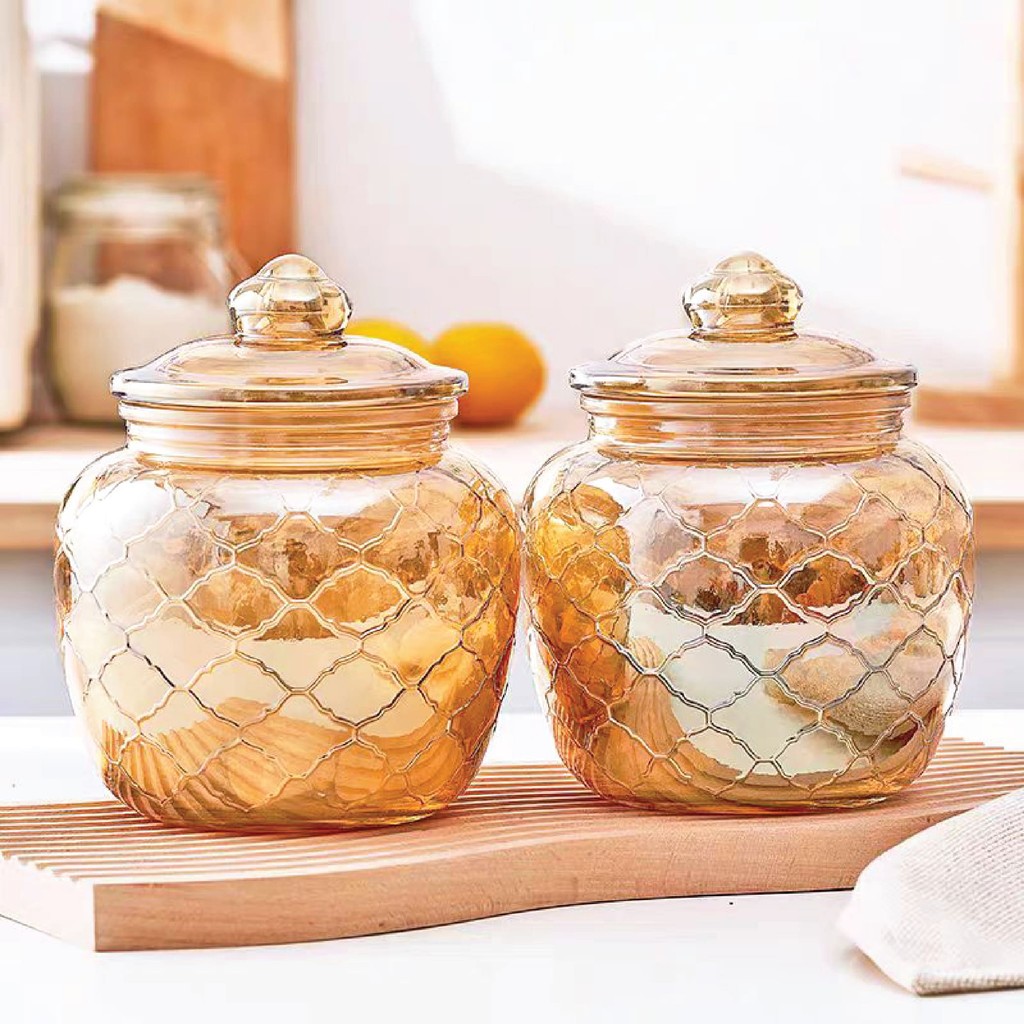 Airtight Kuih Raya Jar Set Viral Raya Cake Container Set 2025 Glass Jar ...