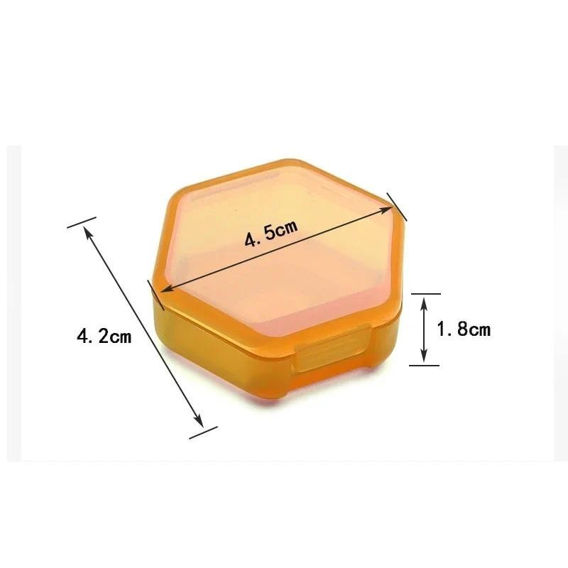 3/4pcs Mini Pentagon Square Pill Box Outdoor Travel Portable Medicine ...