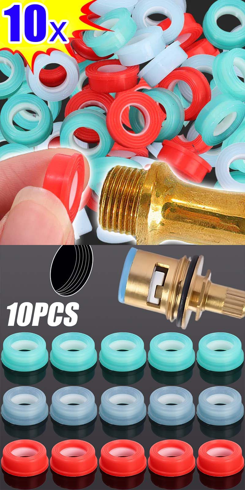 2/6/12pcs None Return Gasket Shower Valves Faucet Gasket
