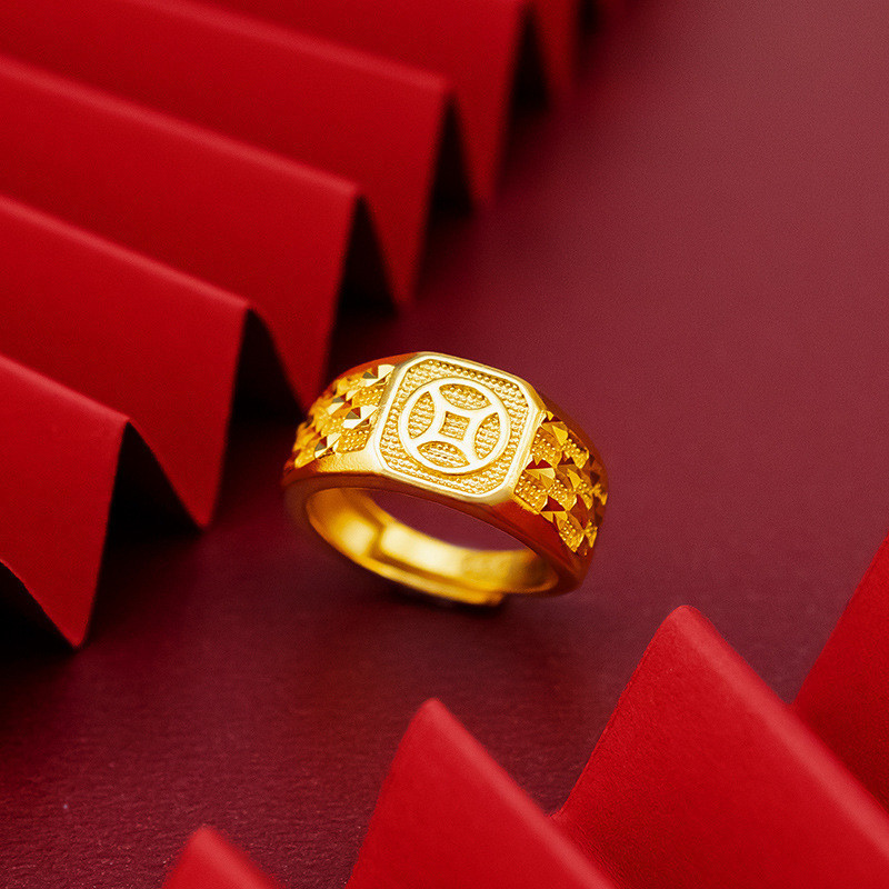 Emas 916 Ring 24K Gold Plated Korean Gold 916 Bangkok Gold 18K Saudi ...