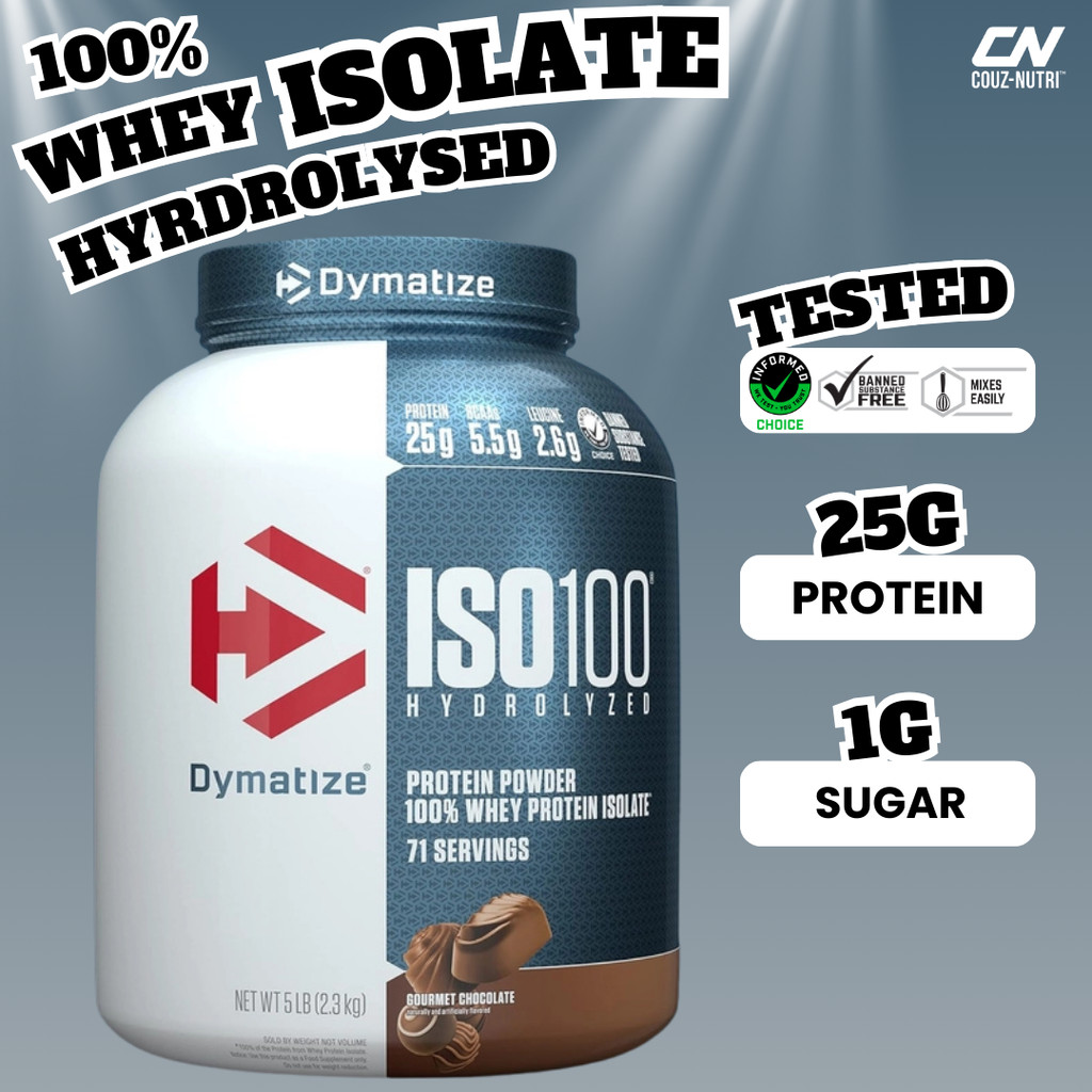 Dymatize, ISO 100 Hydrolyzed, Whey Isolate Protein Powder, Build Muscle ...