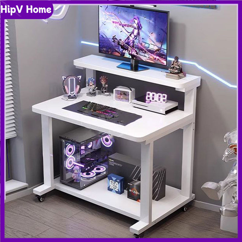Carbon Fiber Desk Movable Computer Desk Home Office Table Widened ...
