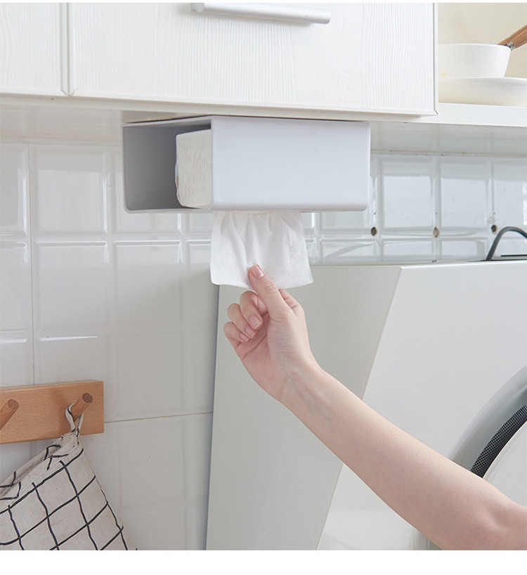 Wall-Mounted Tissue Box Handkerchief Storage There Is A Built-In Glue ...