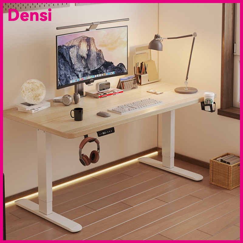 Adjustable Table Home Electric Solid Wood 140cm Lift Table Office ...