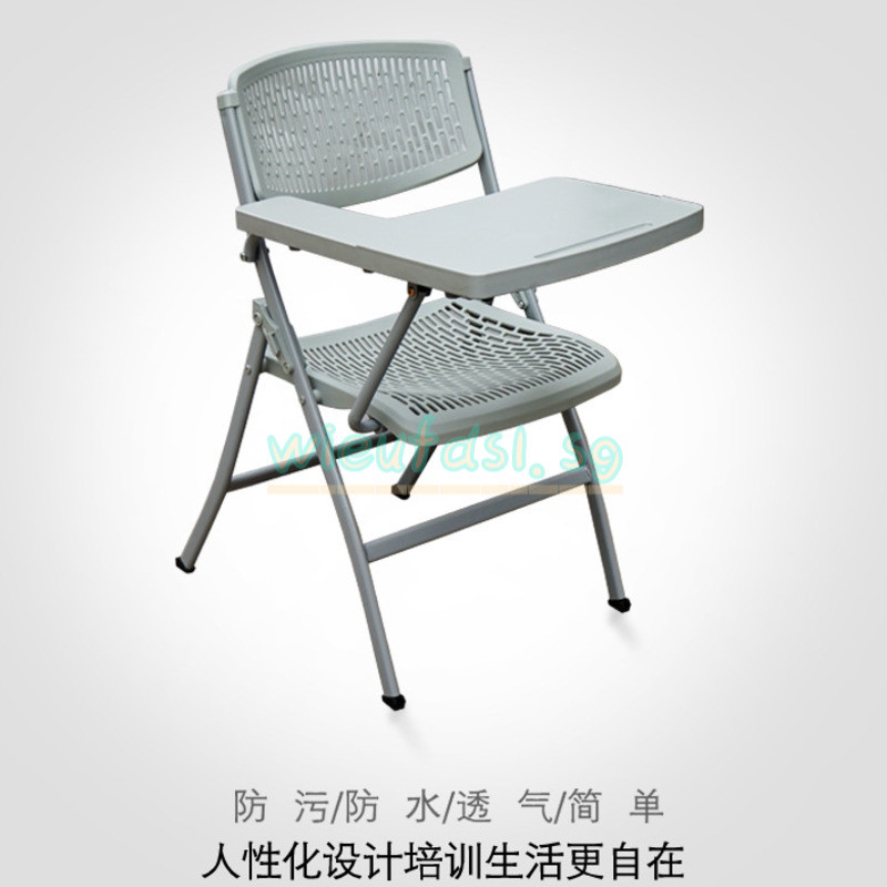 Training Chair with Table Board Foldable Writing Board Computer Chair ...