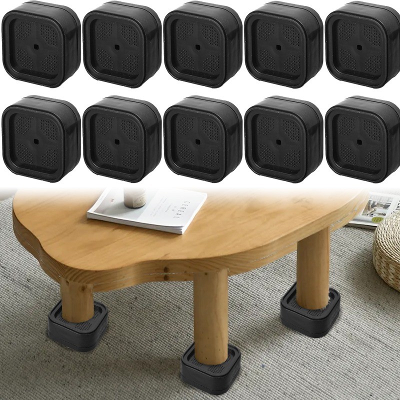 4-16pcs Furniture Risers - Anti-slip, Shock Absorption - Square Bed ...