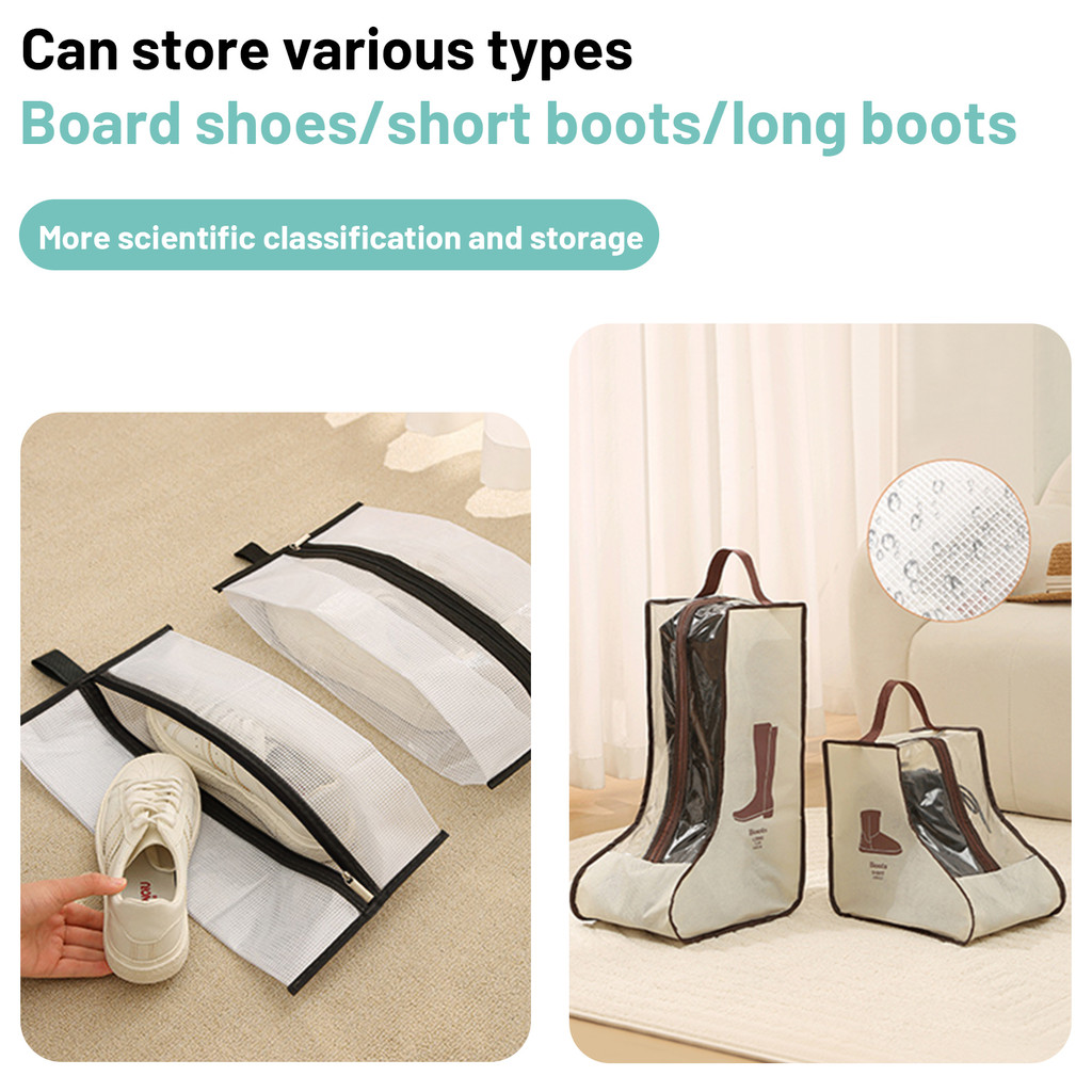 【SG Stock】Waterproof Boot Storage Bag - Foldable Dustproof Shoe ...