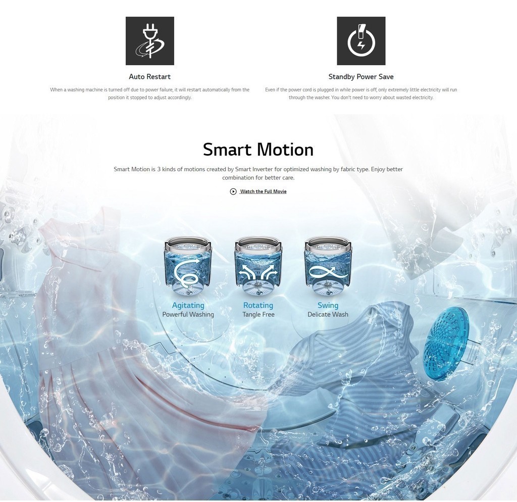 [Pre-order] LG Top Load Washing Machine 10kg T2310VSABT | Smart ...