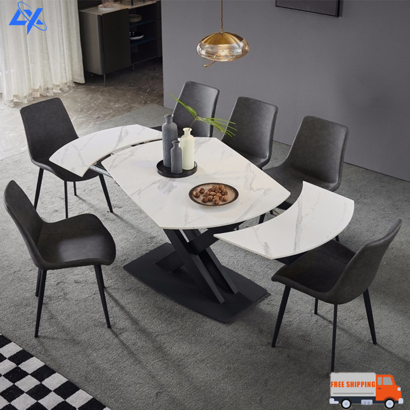 (Free installation) Retractable sintered stone table Retractable ...