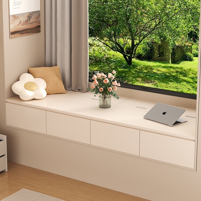 Solid Wood Bay Window Storage Cabinet, Bay Window Renovation Cabinet ...