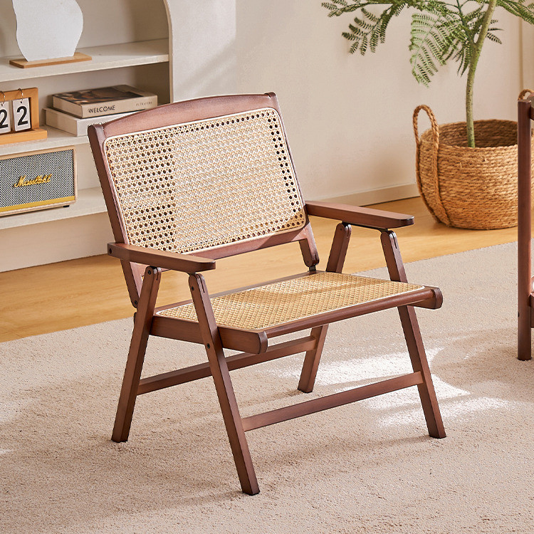 Foldable Rattan Chair For Home Balcony Leisure Backrest Chair Office ...