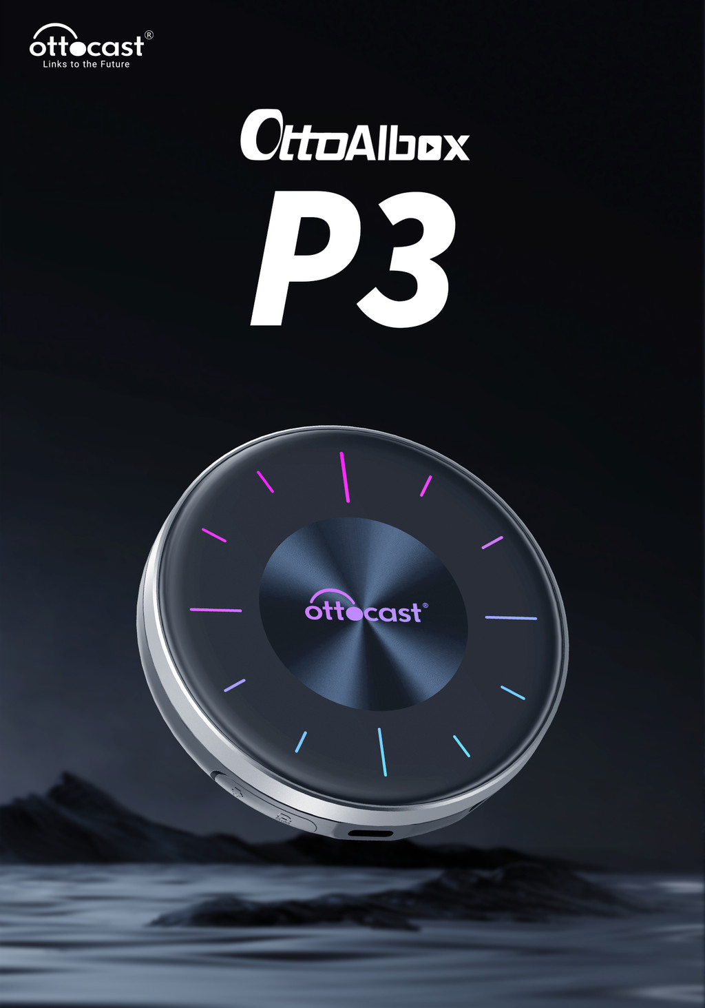 Ottocast P3 CarPlay AI TV Box 8+128GB Qualcomm Snapdragon