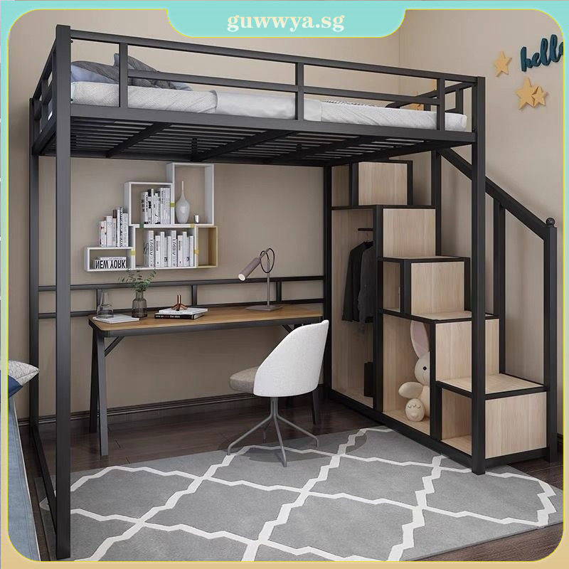 Curated visual reference: Guwwya Sg Iron Single Apartment Bunk Bed Loft Bed Cabinet Photo Inspiration