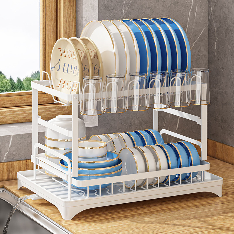 SG Stock Kitchen Dish Rack Sink Bowl Chopsticks Storage Rack Countertop ...