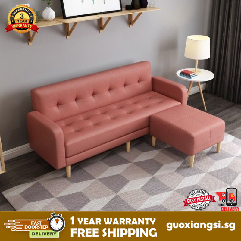 Sofa Multifunction L Shape Sofa Folding 2 Seater Sofa Economical 3 ...