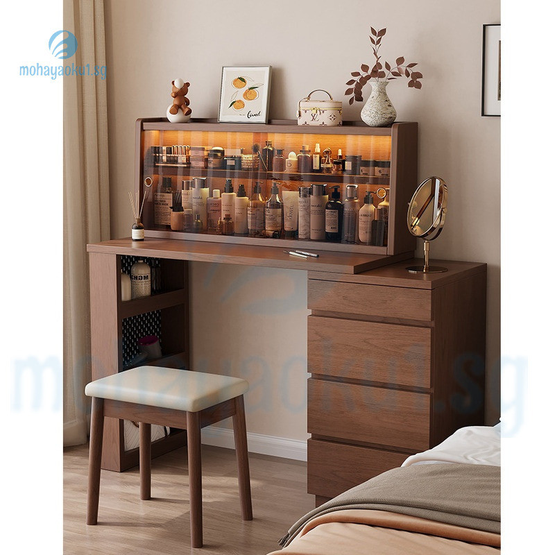 Wood Dressing Solid Table Small Bedroom Modern Simple Natural Style ...